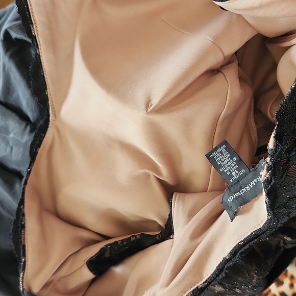 R&M Richards Evening Gown Cold Shoulder Lace Bodice Belted - Picture 14 of 16